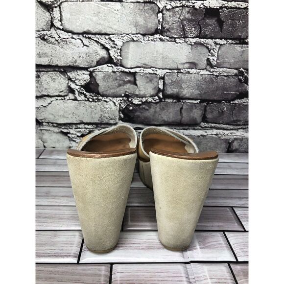 Manufacture d'Essai Beige Leather Wedge Platform Sandals Women’s Sz 38EU/7.5M US - Picture 6 of 16